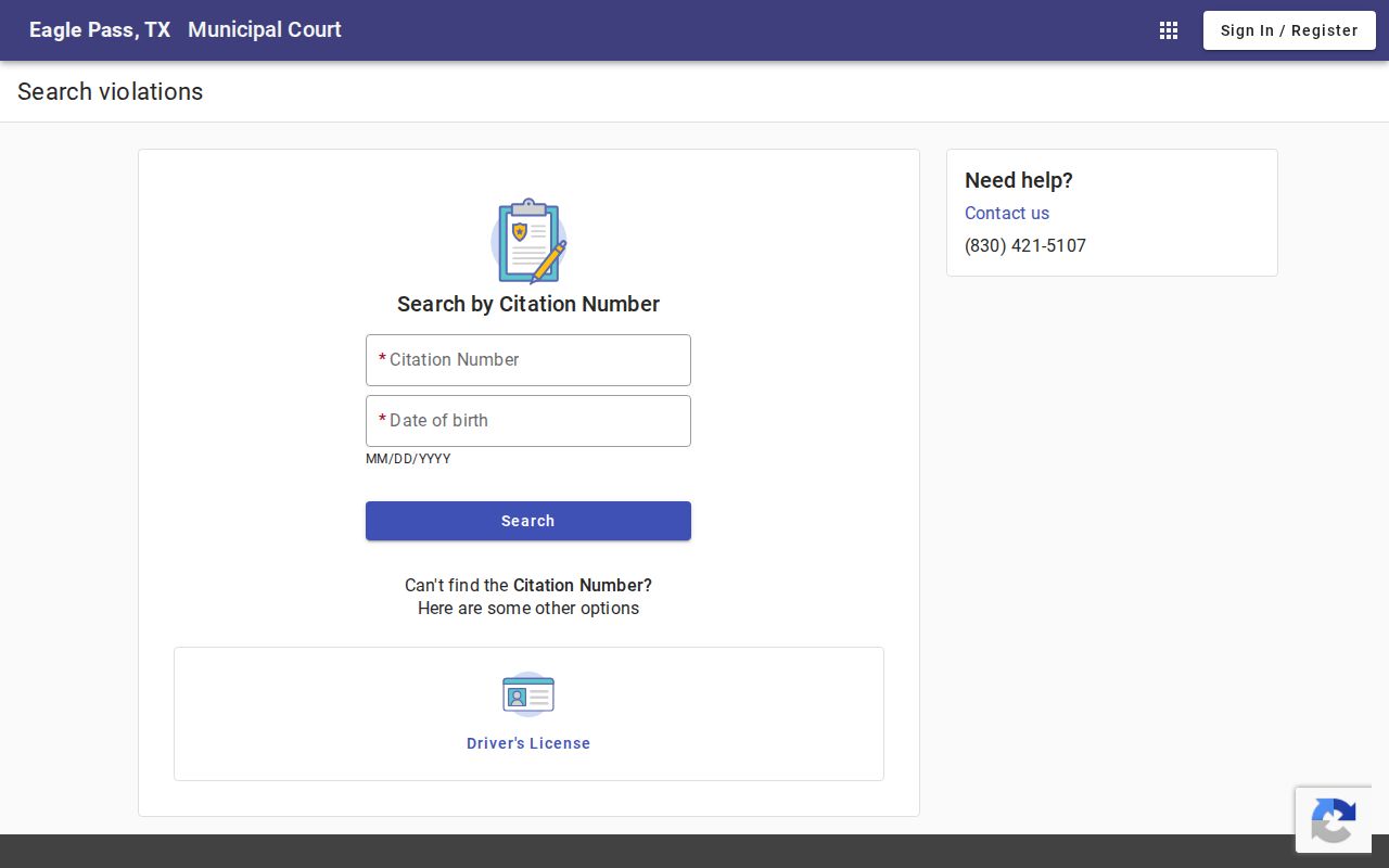 Eagle Pass Municipal Court citation portal search methods