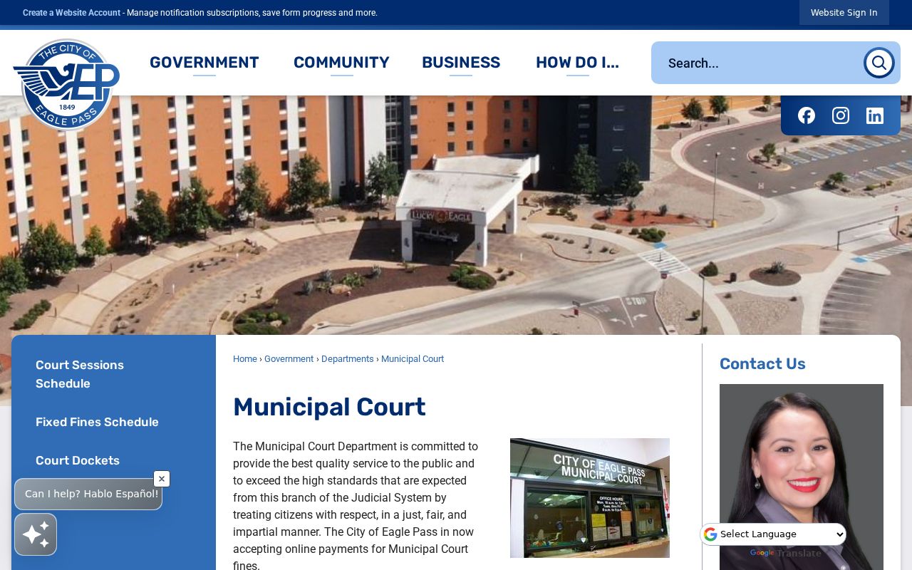 Official Eagle Pass Municipal Court page and public counter